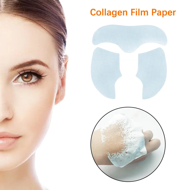 1PC Collagen Film Paper Soluble Facial Mask for Cheek Forehead Smile Lines Patches To Anti-aging Replenish Skin Moisture