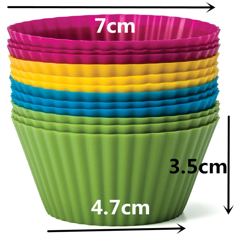 Pantry Elements® Jumbo Silicone Baking Cups (12-Pack) - Vibrant Collection